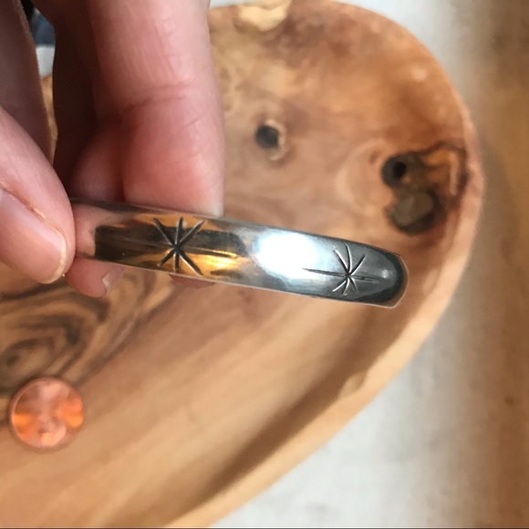 Sterling silver Taxco star bangle bracelet - Picture 4 of 6